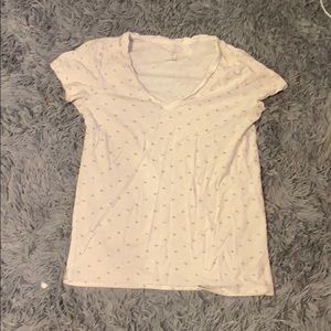 white top w silver and gold sparkles